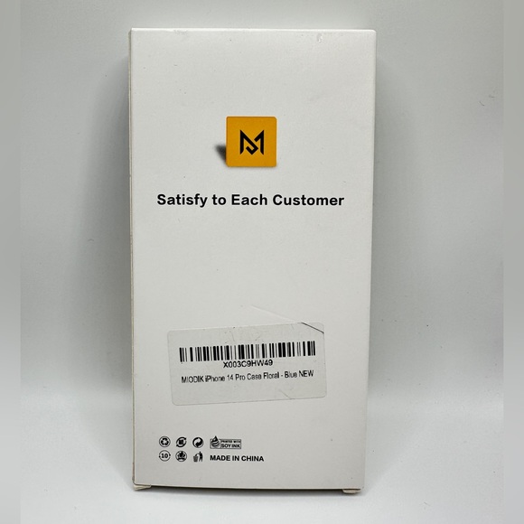 iPhone 14 Pro Blue Floral Case & Screen Protector - Picture 5 of 5